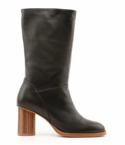 ATELIER CONTENT Bottines Virgina Cuir Noir