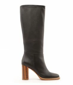 ATELIER CONTENT Bottes Selina Cuir Noir