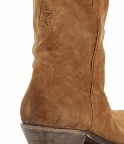 GOLDEN GOOSE Bottes Wish Star Cuir Suédé Camel -JEANNE VOULAND SHOP unnamed file 1085
