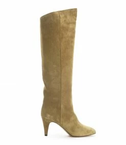 ISABEL MARANT Bottes Lispa Cuir De Veau Taupe