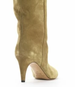 ISABEL MARANT Bottes Lispa Cuir De Veau Taupe -JEANNE VOULAND SHOP unnamed file 1096