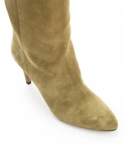 ISABEL MARANT Bottes Lispa Cuir De Veau Taupe -JEANNE VOULAND SHOP unnamed file 1097