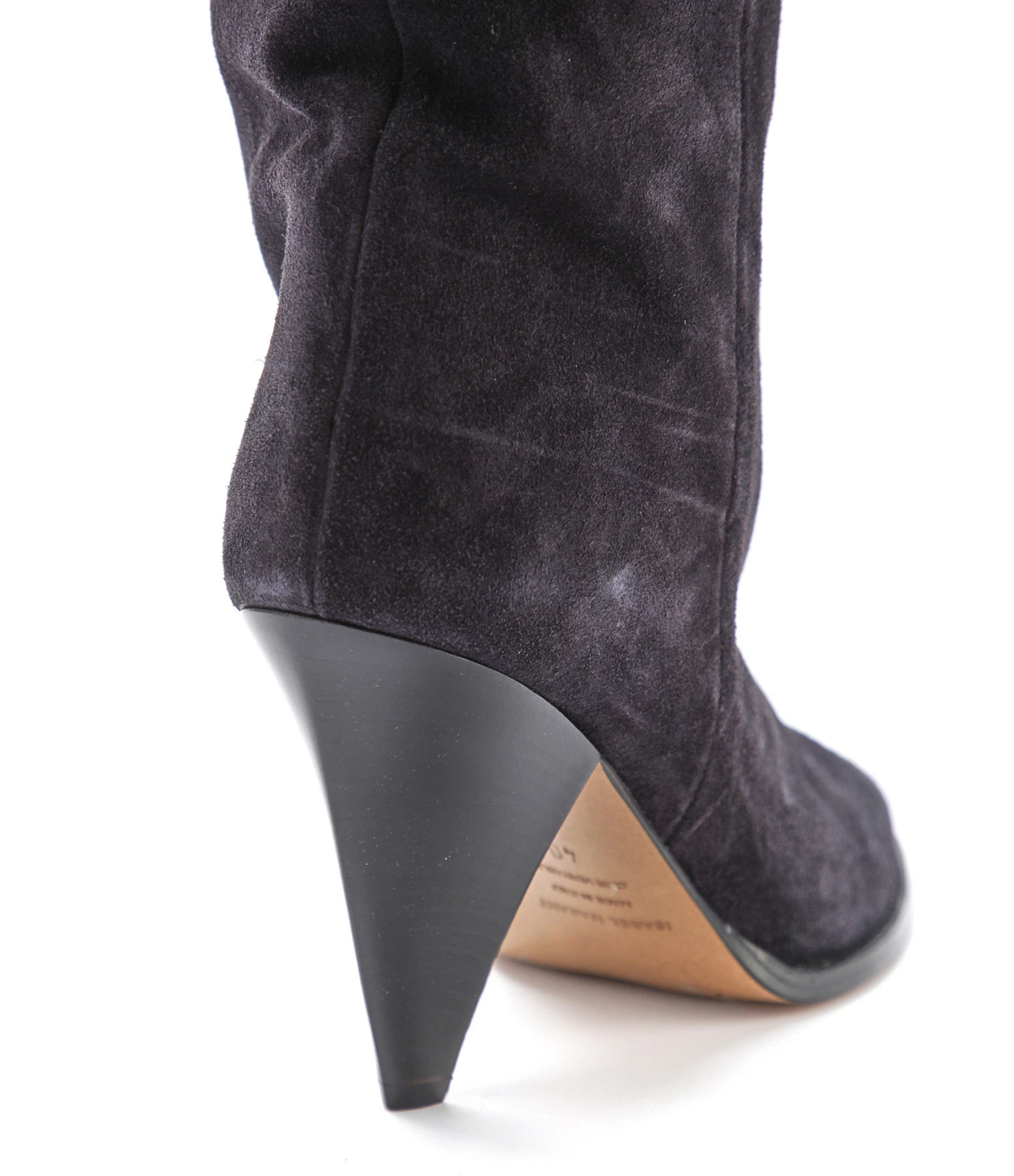 ISABEL MARANT Cuissardes Riria Veau Velours Noir Délavé 6 ISABEL MARANT Cuissardes Riria Veau Velours Noir Délavé - Image 4