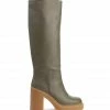 N.O.M.E Bottes Barbara Cuir Olive -JEANNE VOULAND SHOP unnamed file 1142