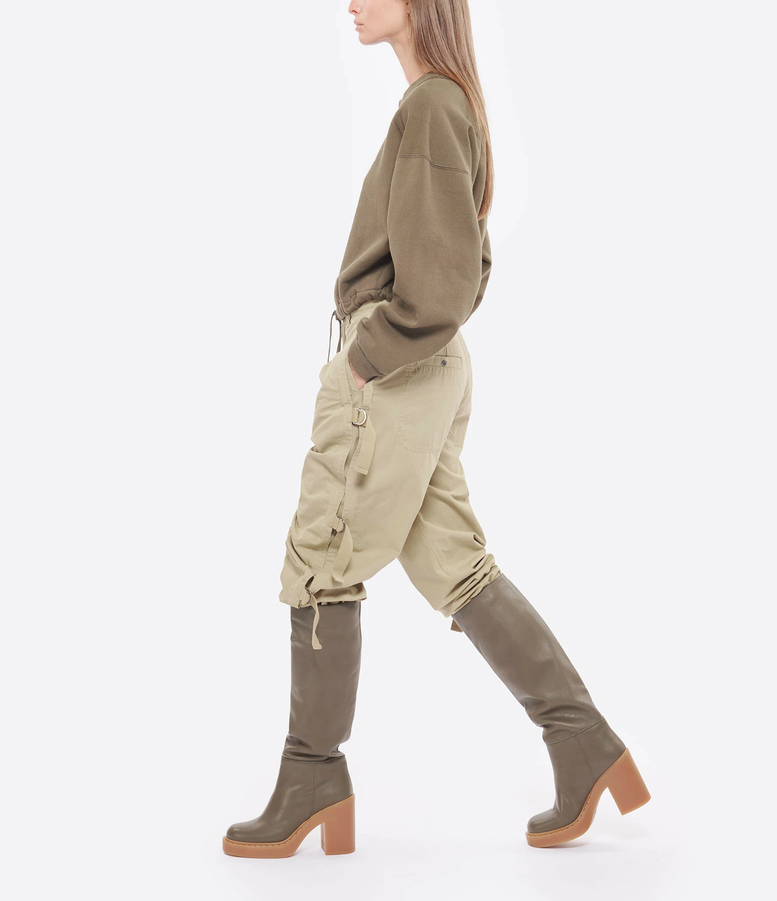 N.O.M.E Bottes Barbara Cuir Olive 8 N.O.M.E Bottes Barbara Cuir Olive - Image 6