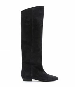 ISABEL MARANT Bottes Skarlet Cuir De Veau Noir Délavé