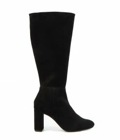 JEANNE VOULAND Bottes Bun 85 Cuir Suédé Noir