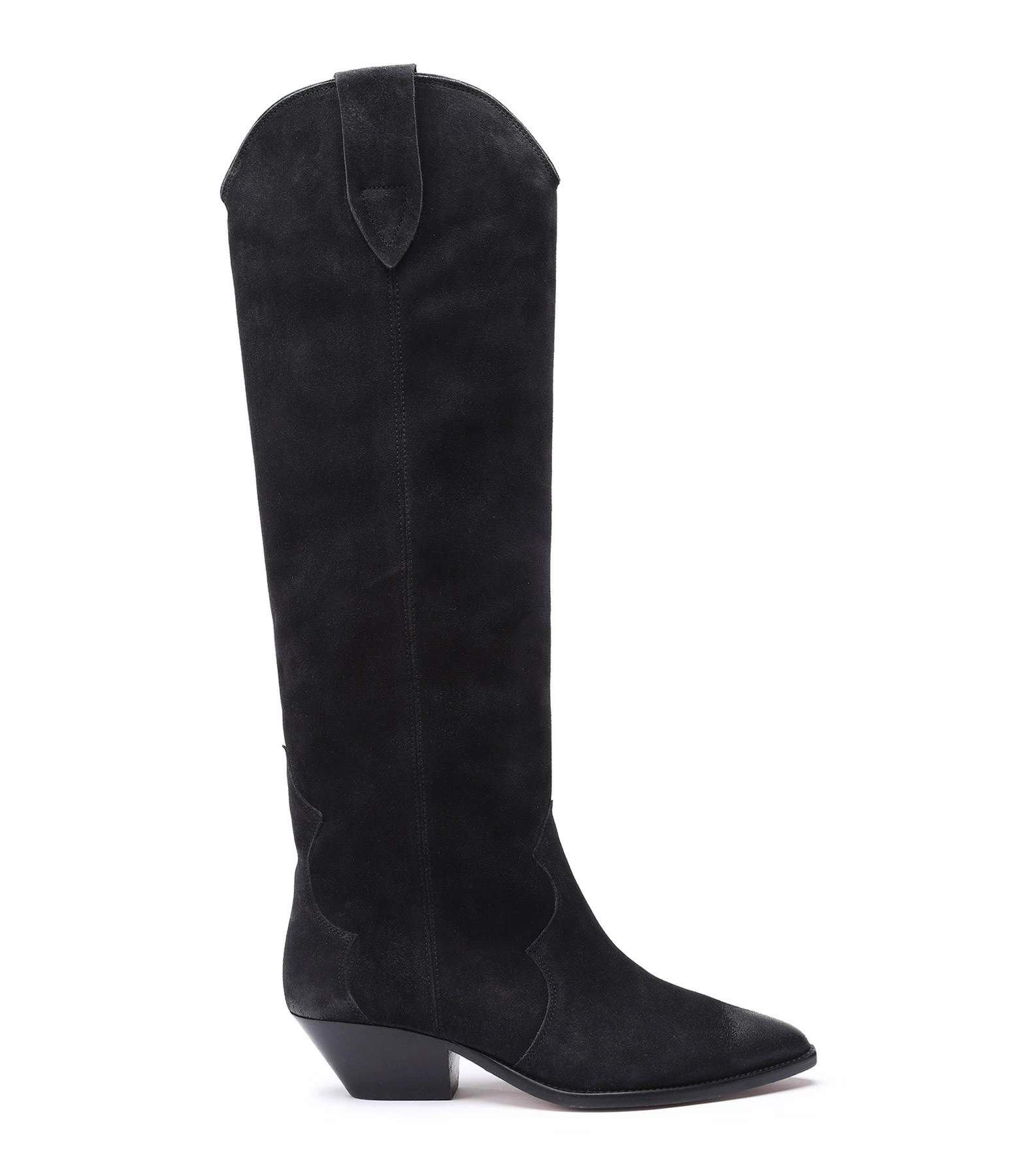 ISABEL MARANT Bottes Denvee Cuir Suédé Noir Délavé 3 ISABEL MARANT Bottes Denvee Cuir Suédé Noir Délavé