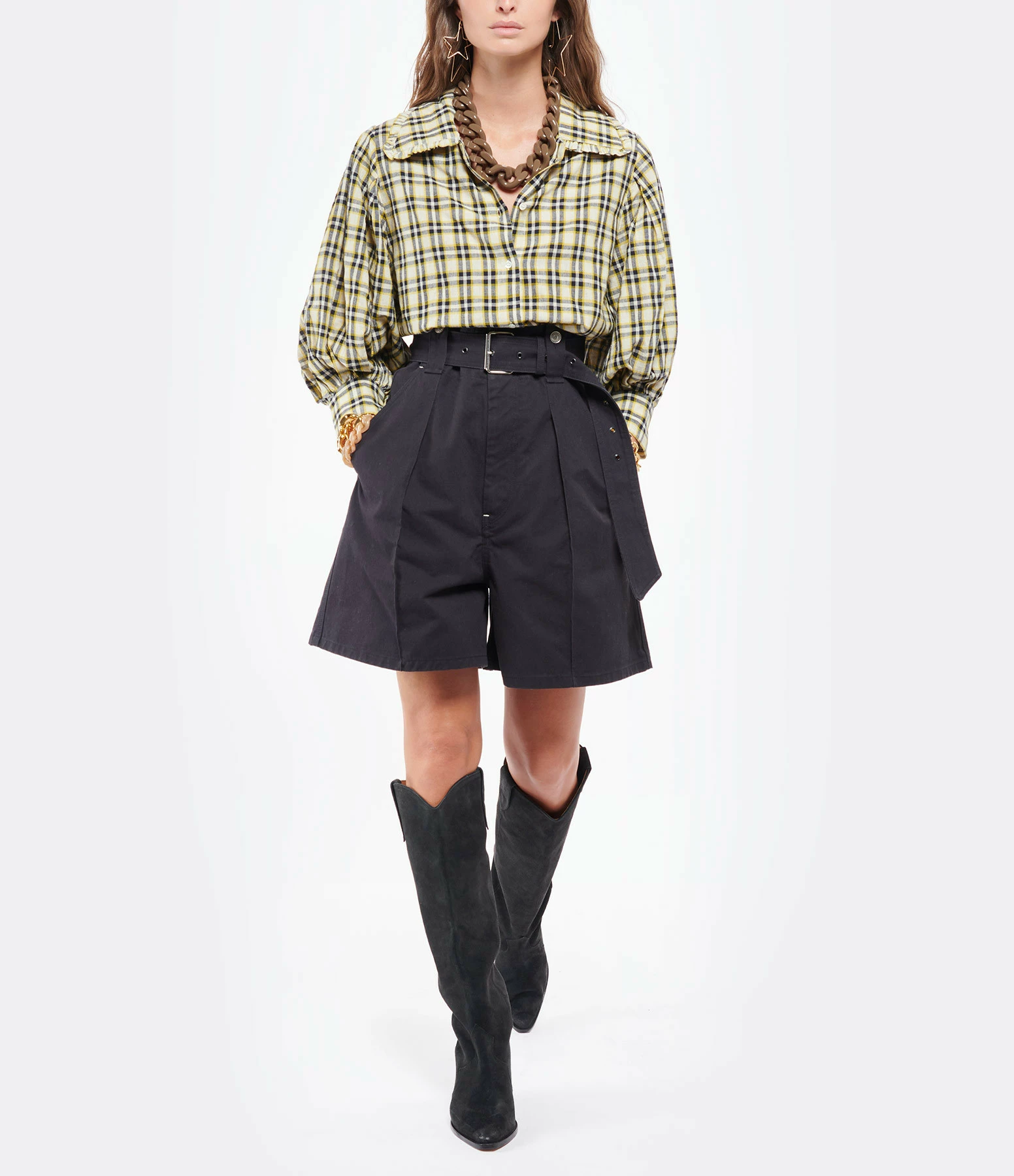 ISABEL MARANT Bottes Denvee Cuir Suédé Noir Délavé 12 ISABEL MARANT Bottes Denvee Cuir Suédé Noir Délavé - Image 10