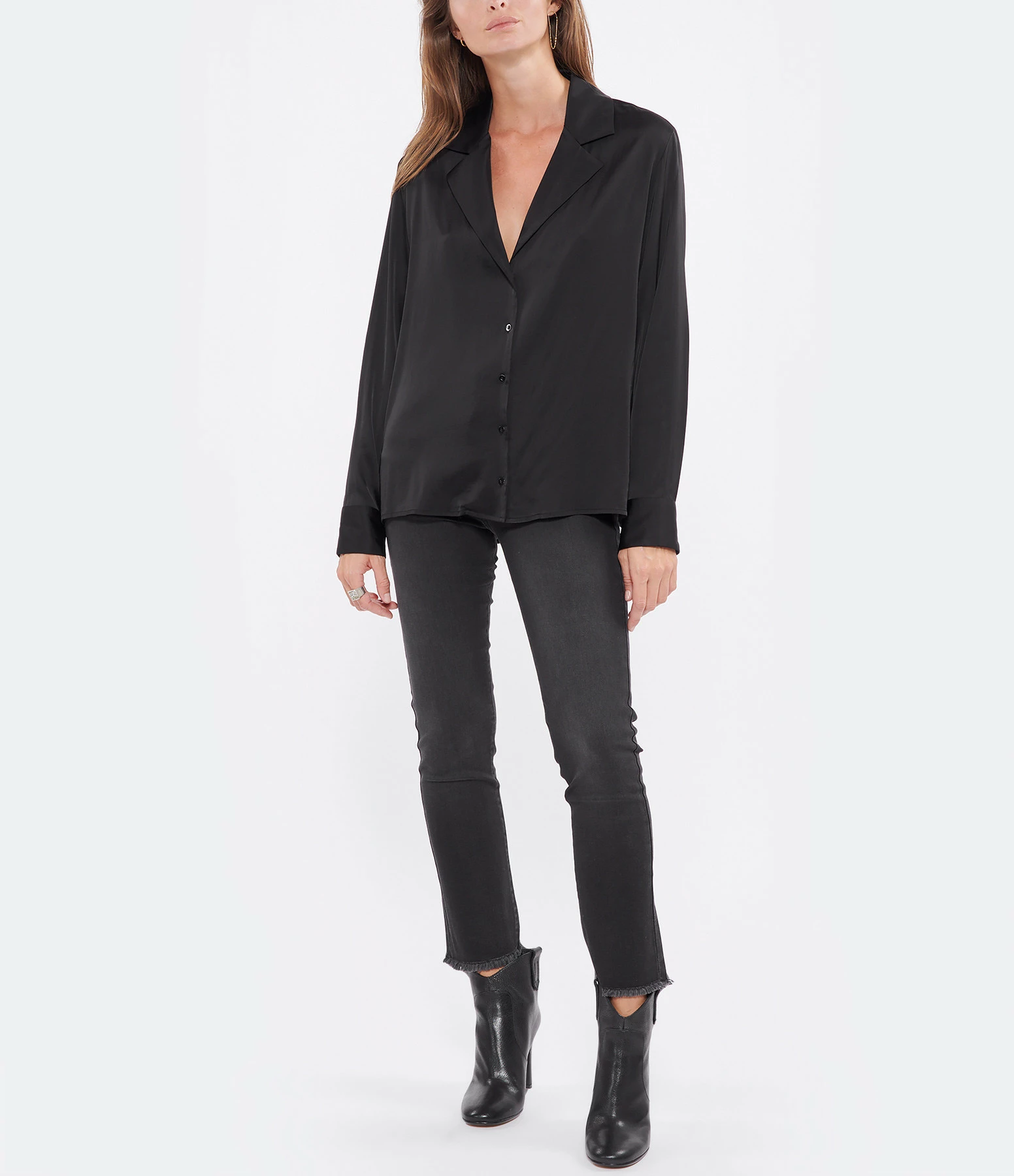 GOLDEN GOOSE Bottines à Talons Kelsey Cuir Noir 10 GOLDEN GOOSE Bottines à Talons Kelsey Cuir Noir - Image 8