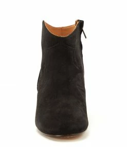 ISABEL MARANT Bottines Dicker Veau Velours Noir Délavé -JEANNE VOULAND SHOP unnamed file 209