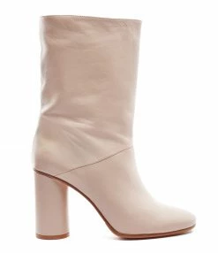 ATELIER CONTENT Bottines Solange Cuir Beige