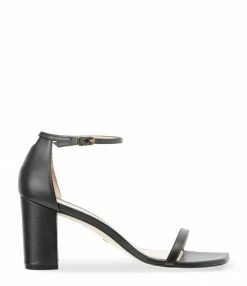 JEANNE VOULAND SHOP 25 STUART WEITZMAN Sandales Amelina Block Cuir Noir