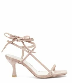 JEANNE VOULAND SHOP 19 JEANNE VOULAND Sandales Sublim Nœud Cuir Suédé Taupe