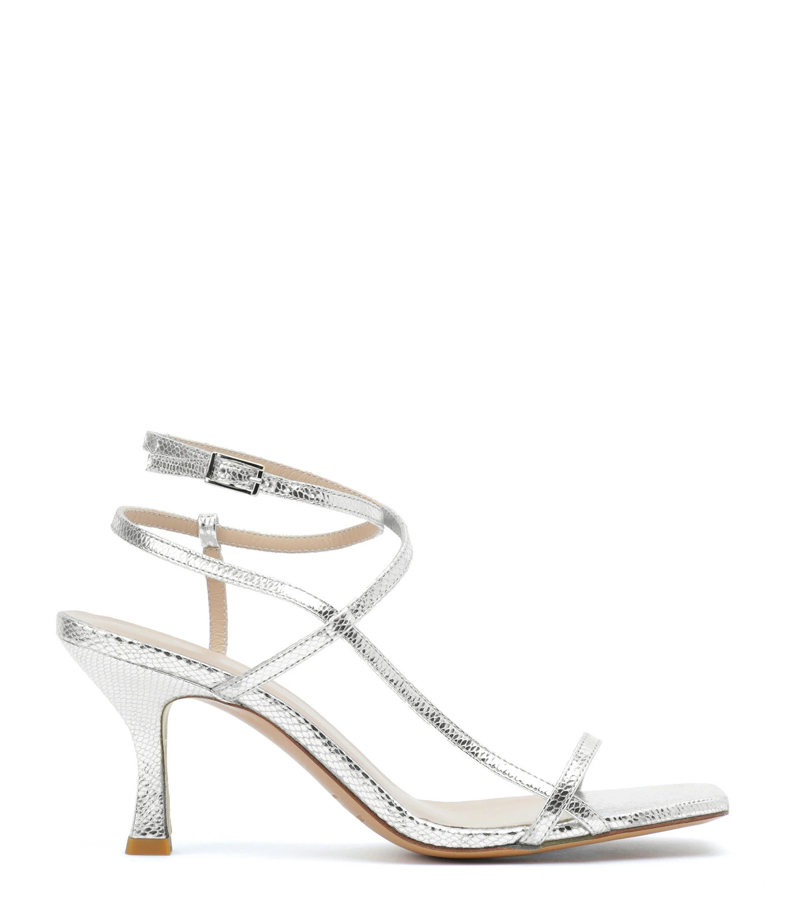 JEANNE VOULAND Sandales Sublim Double Cuir Texturé Argenté 3 JEANNE VOULAND Sandales Sublim Double Cuir Texturé Argenté