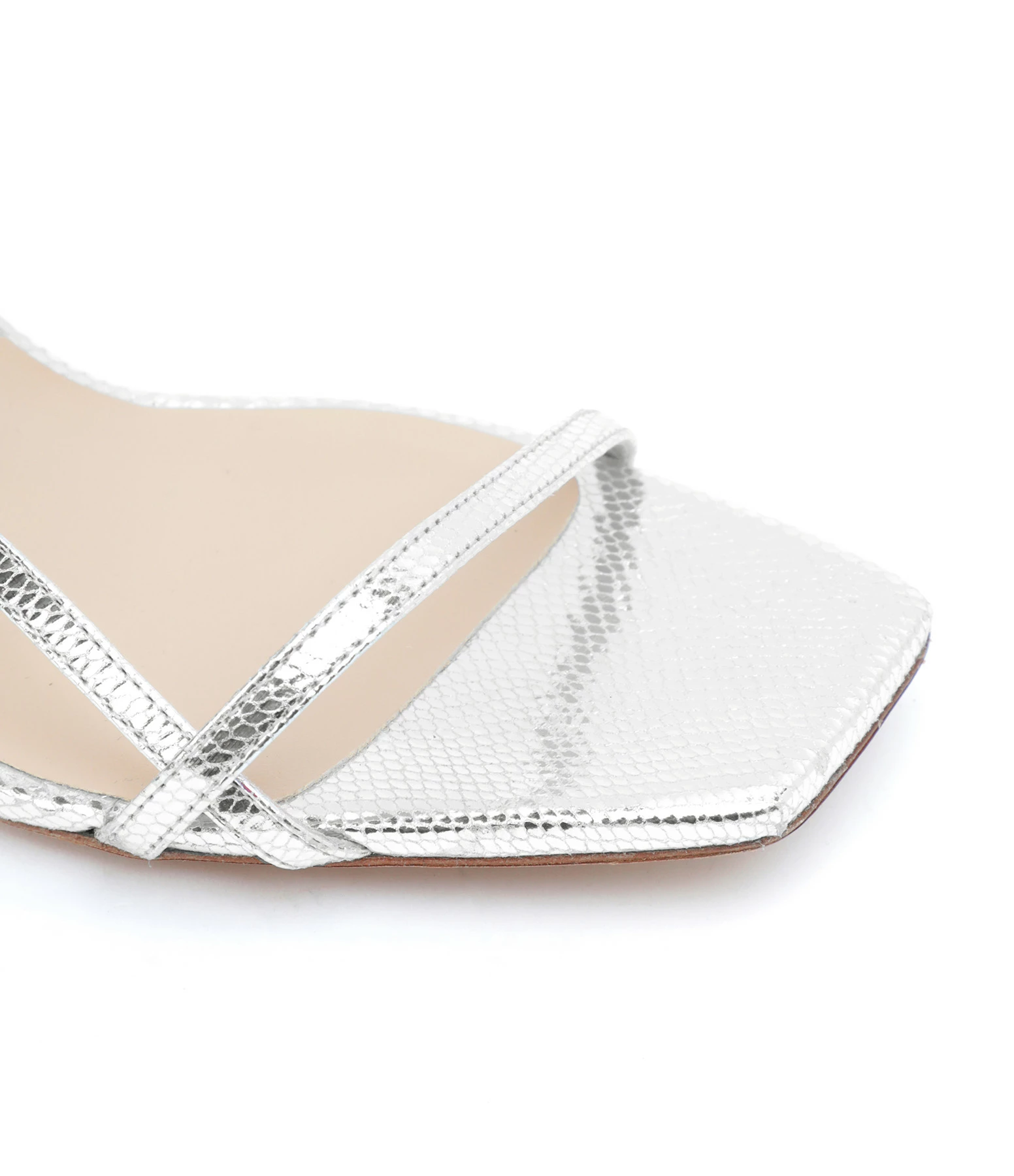 JEANNE VOULAND Sandales Sublim Double Cuir Texturé Argenté 6 JEANNE VOULAND Sandales Sublim Double Cuir Texturé Argenté - Image 4