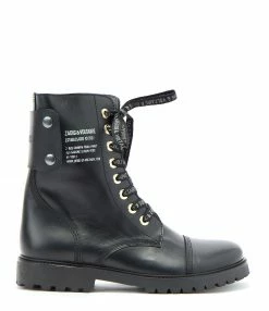 JEANNE VOULAND SHOP 31 ZADIG & VOLTAIRE Bottines Joe Smooth Cuir Noir