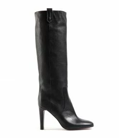 GOLDEN GOOSE Bottes à Talons Helen Cuir Noir