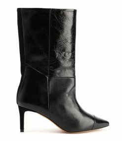 JEANNE VOULAND SHOP 37 IRO Bottines Treby Cuir Noir